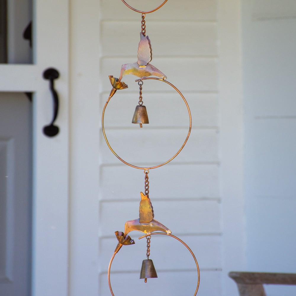 Decorative Hummingbirds & Bells Wind Chime
