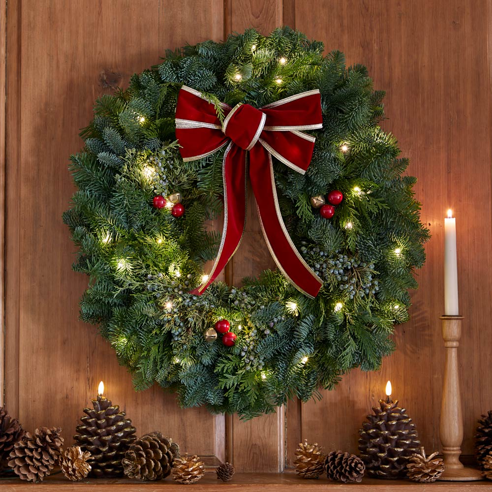 Pre-Lit Jolly Jingle Bells Wreath
