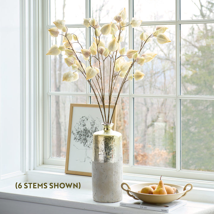 Chinese Lantern Pod Faux Stem