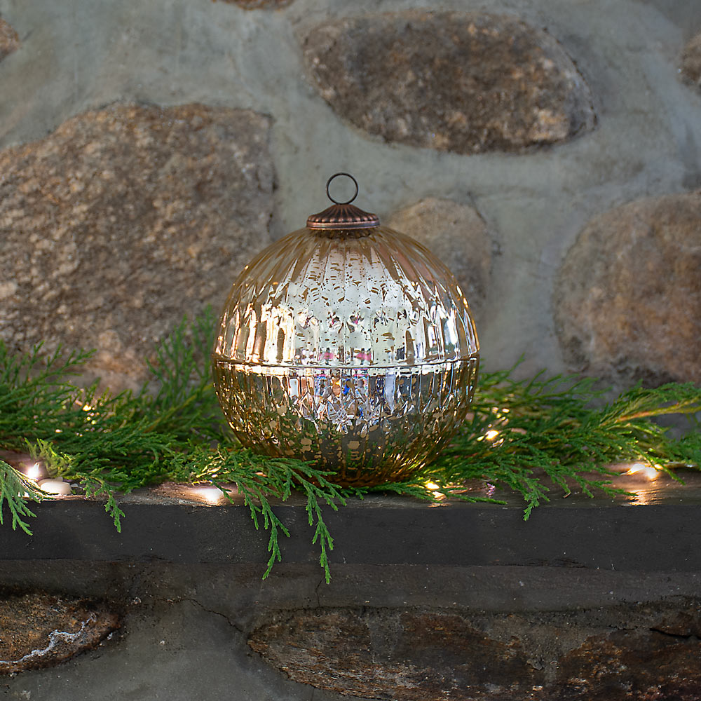 Mercury Glass Ornament Candles