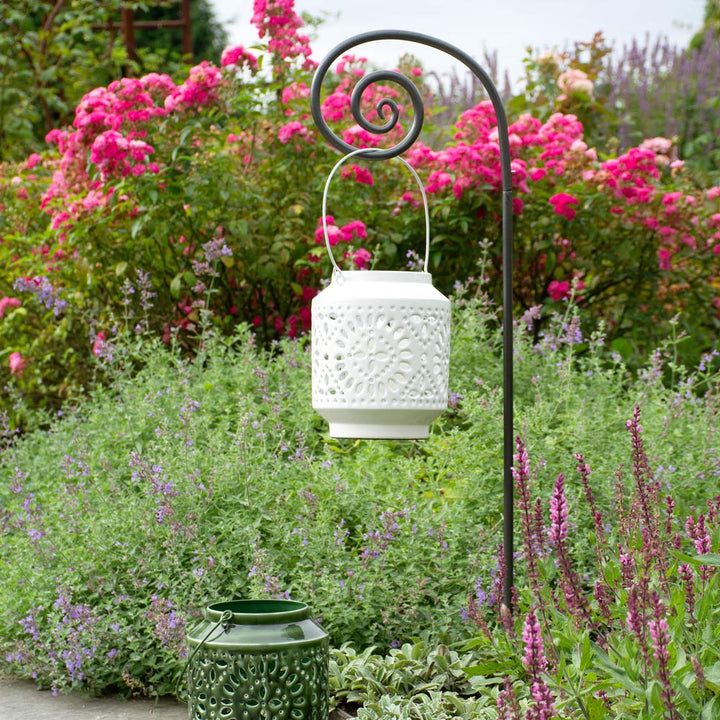 Aura Enamel Lantern, White