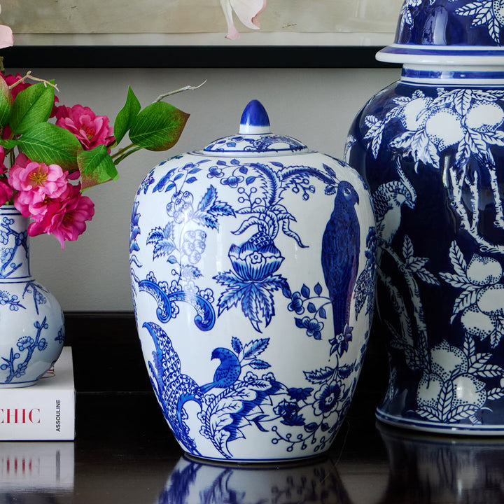 Chinoiserie Parrot Vase