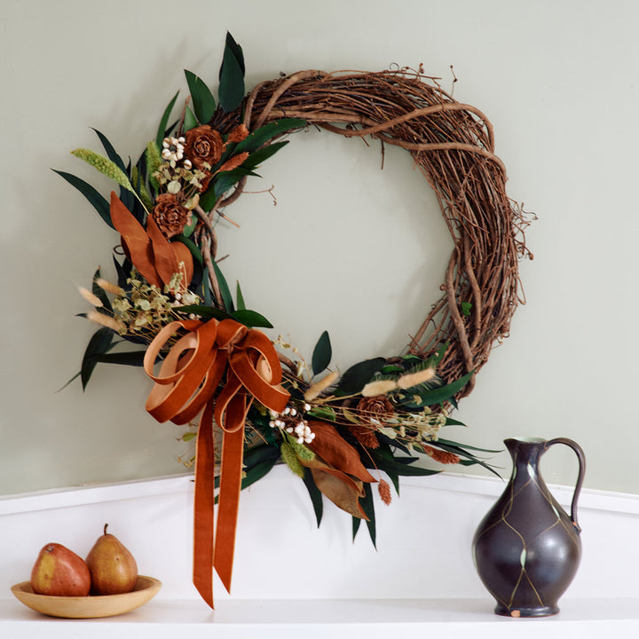 Copper Days Crescent Wreath