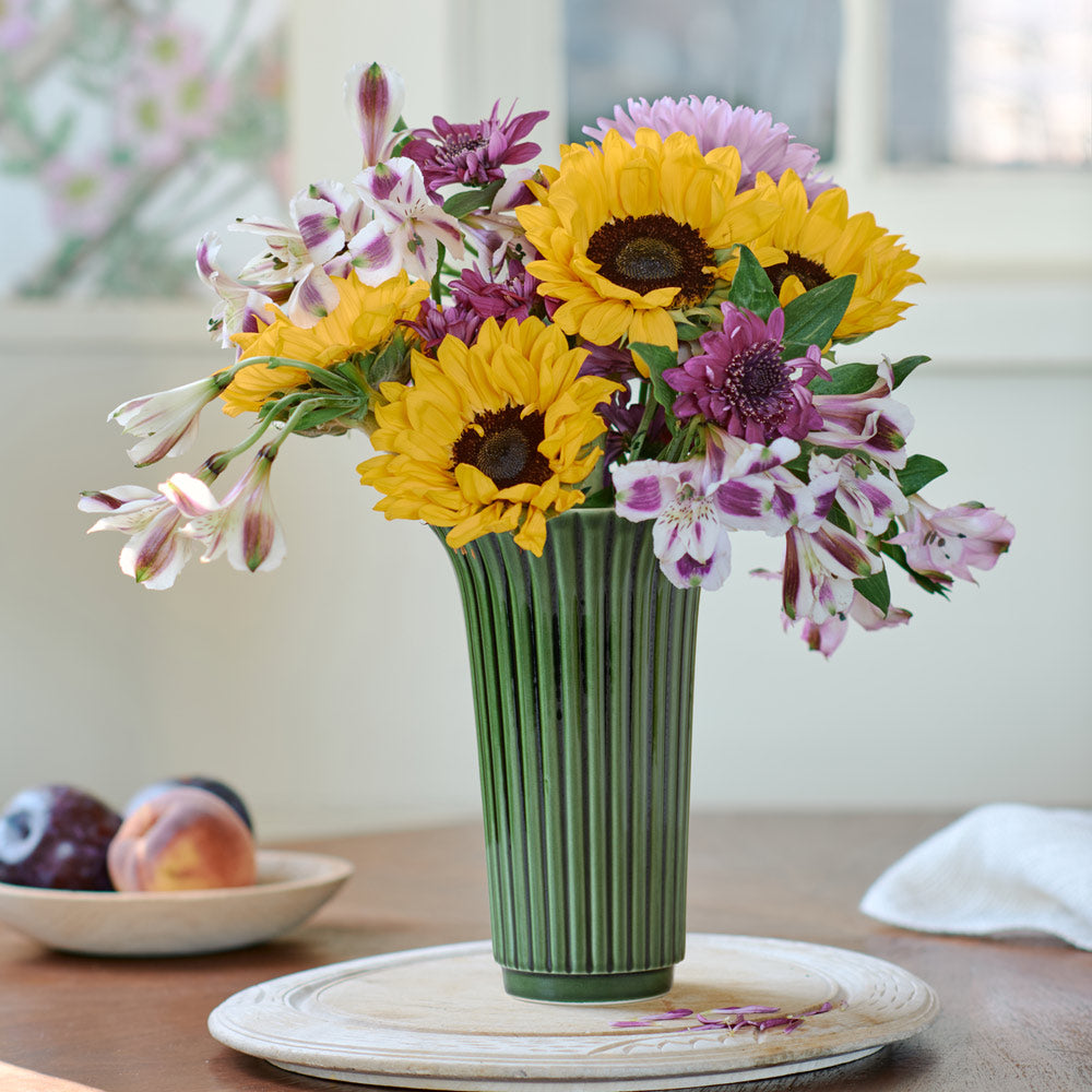 Bergs Daisy Vase, Emerald Green