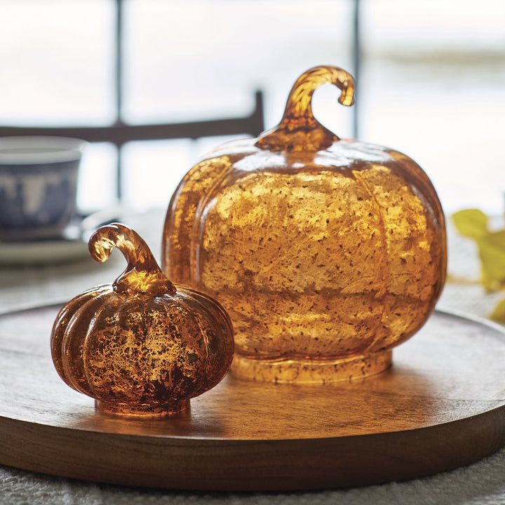 Harvest Glass Pumpkin