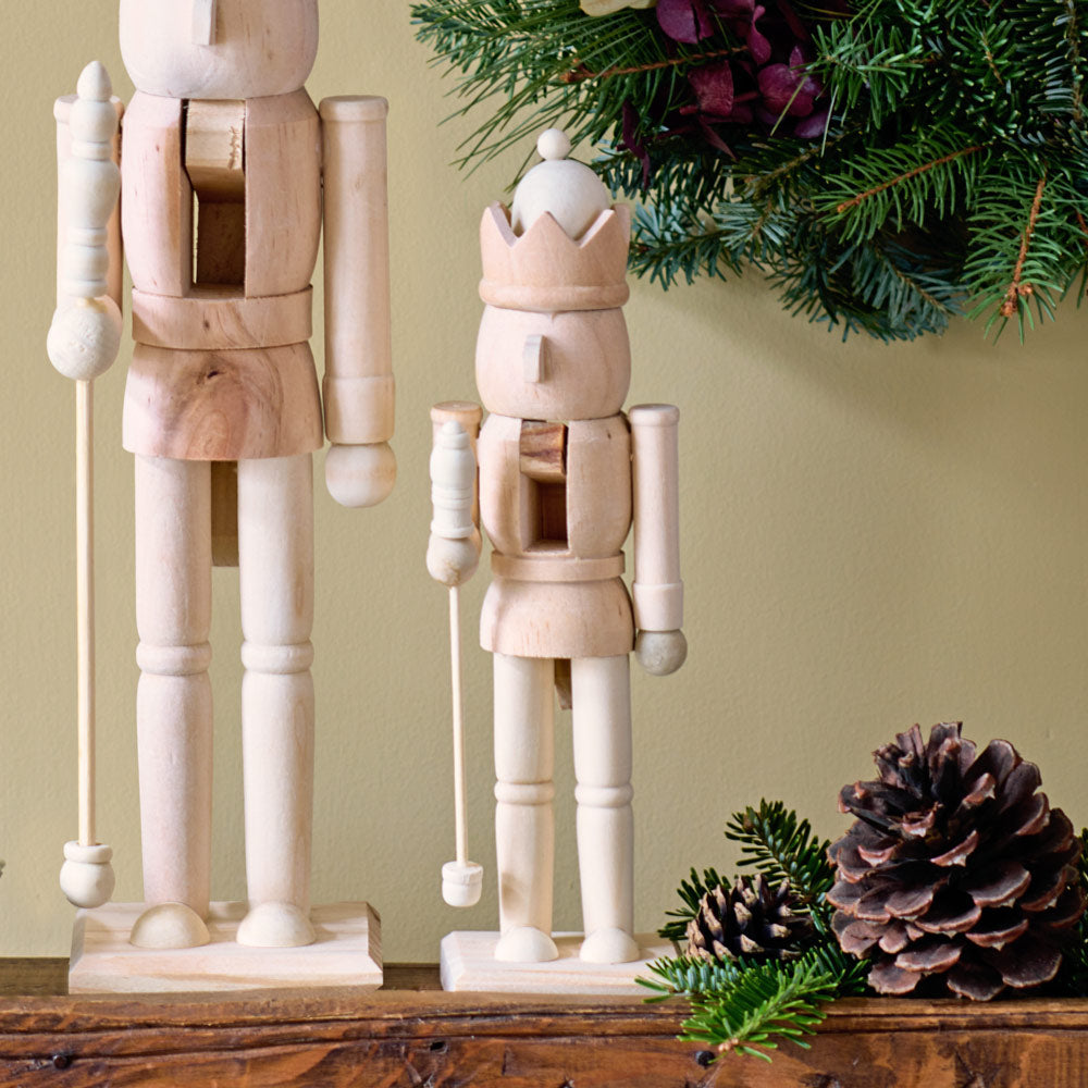 Natural Wood Holiday Nutcrackers