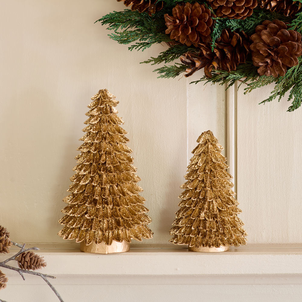 Banaba Pod Trees, Gold, Set of 2
