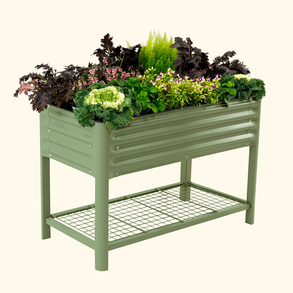 V-Series Elevated Garden Bed, Olive Green