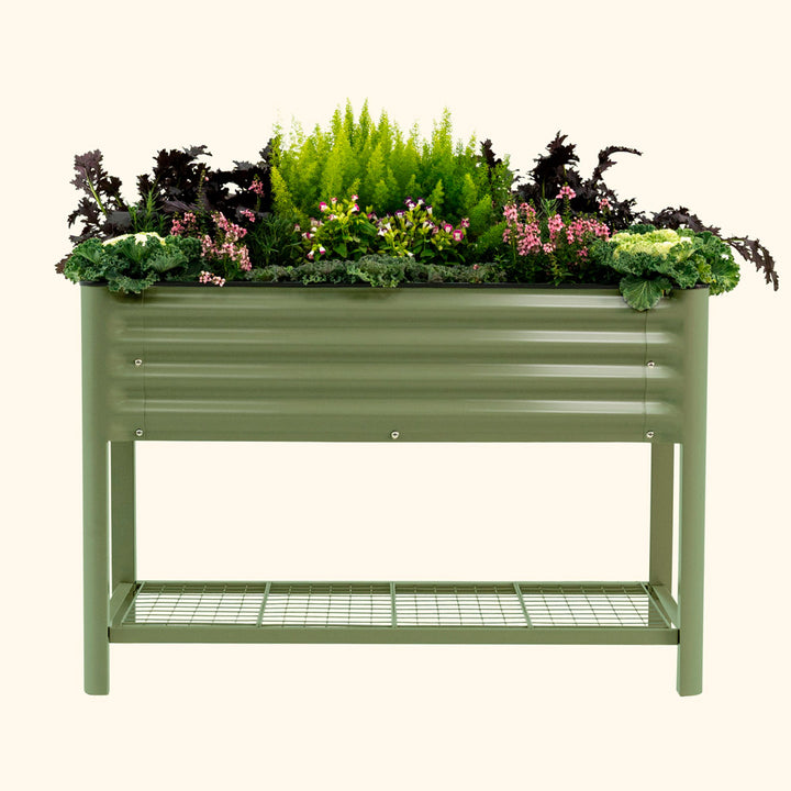 V-Series Elevated Garden Bed, Olive Green