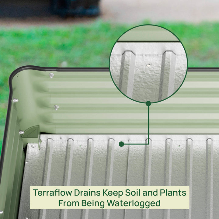 V-Series Elevated Garden Bed, Olive Green
