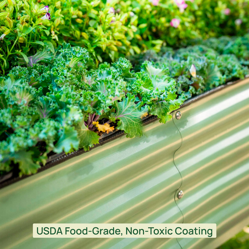 V-Series Elevated Garden Bed, Olive Green