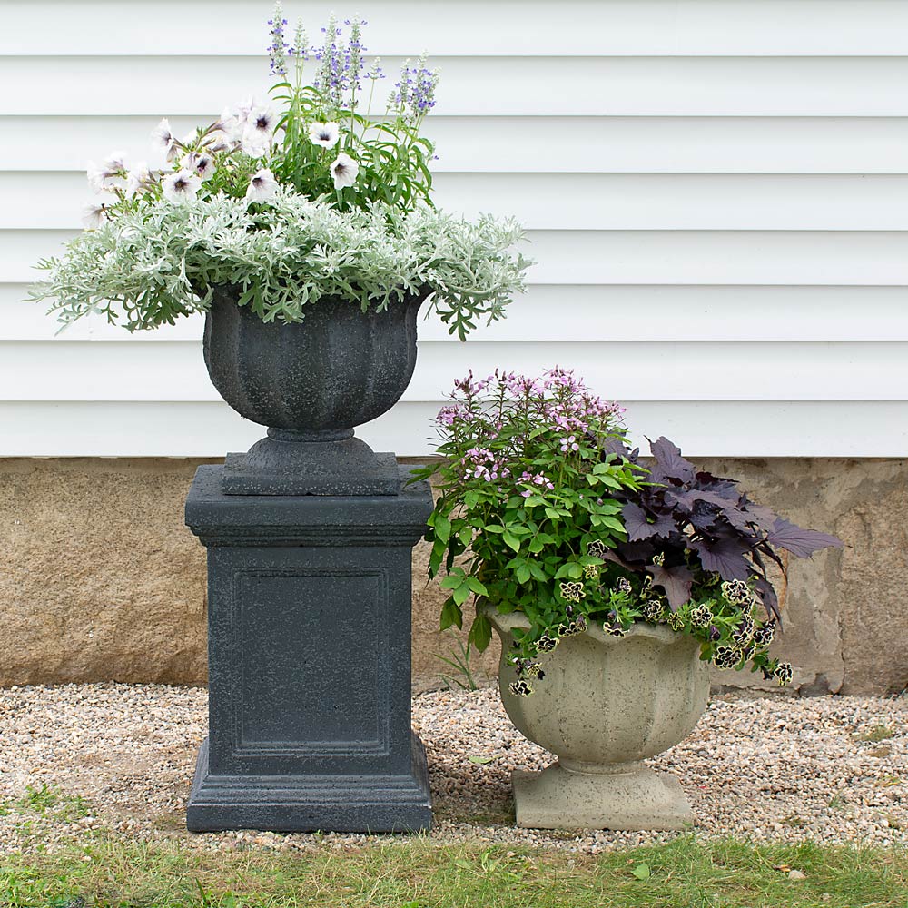 Everbloom Lavastone Urn, Short