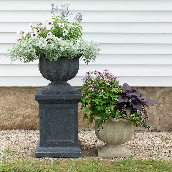 Everbloom Lavastone Urn, Short
