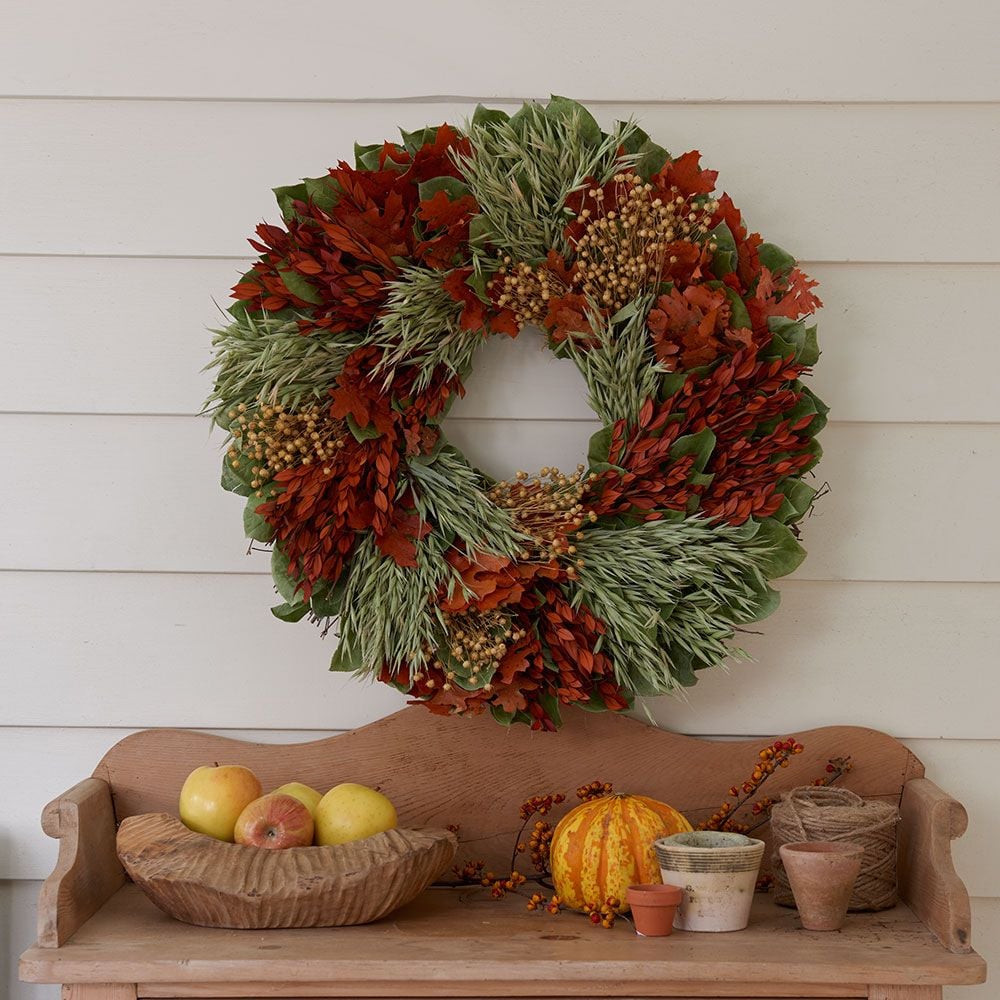 Autumn Harvest Wreath White Flower Farm