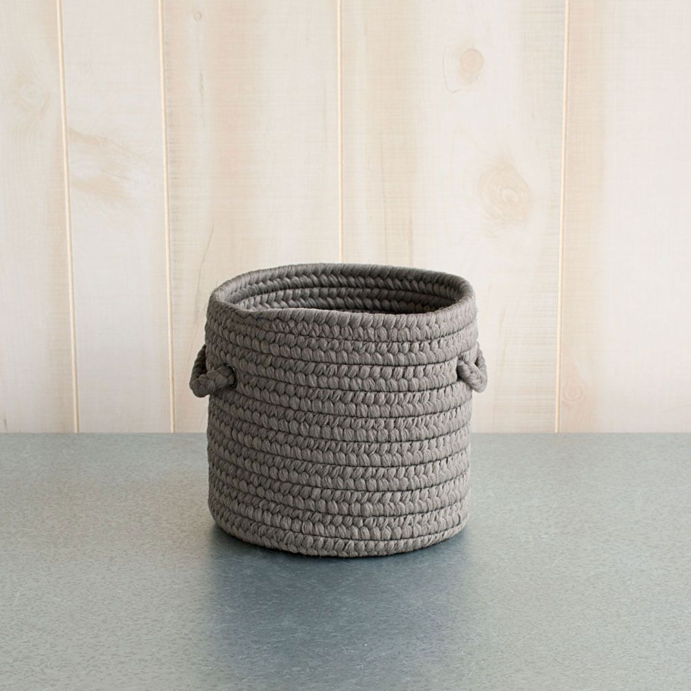 Gray Rope Basket White Flower Farm