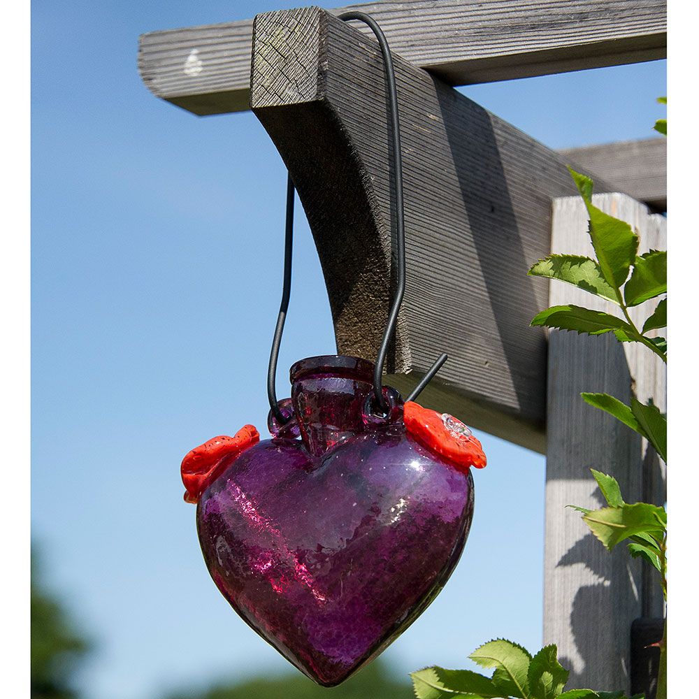 Heart Hummingbird Feeder White Flower Farm