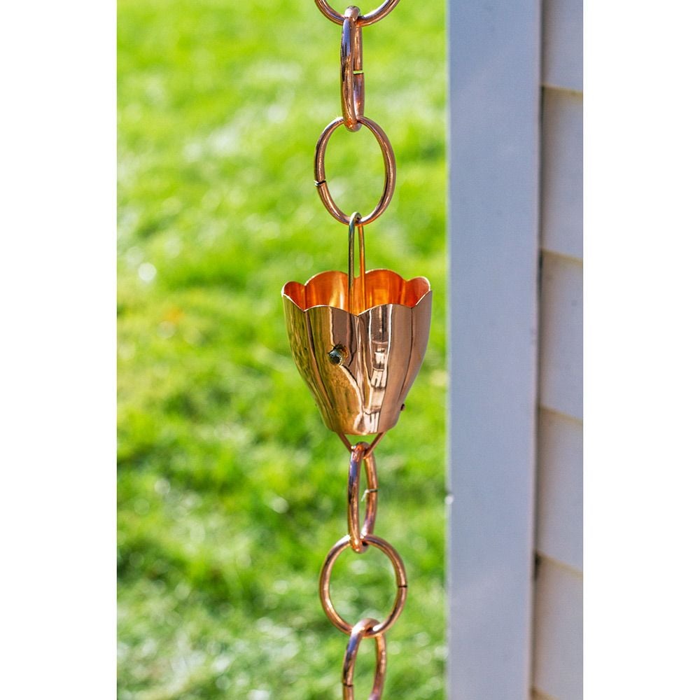 white rain chain
