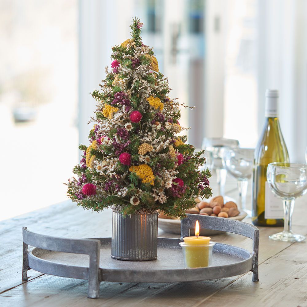 Everlasting Blossoms Tabletop Tree White Flower Farm