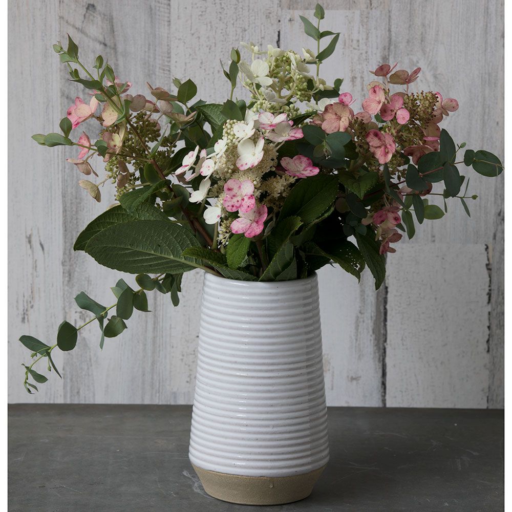 Farmhouse Pottery Custom Vase White Flower Farm