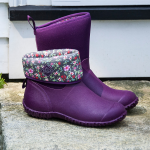  New England Weather Boots, purple/floral - Standard Shipping Included