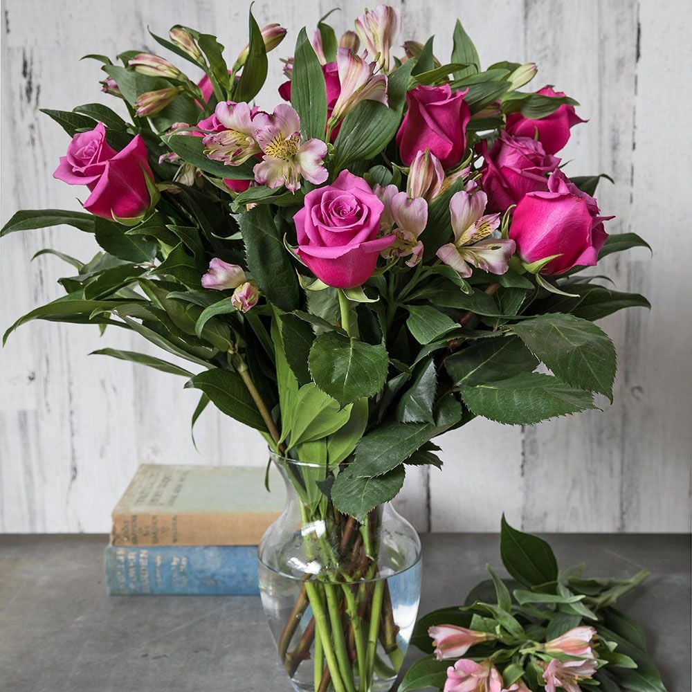 Heart Full of Love Bouquet with Vase