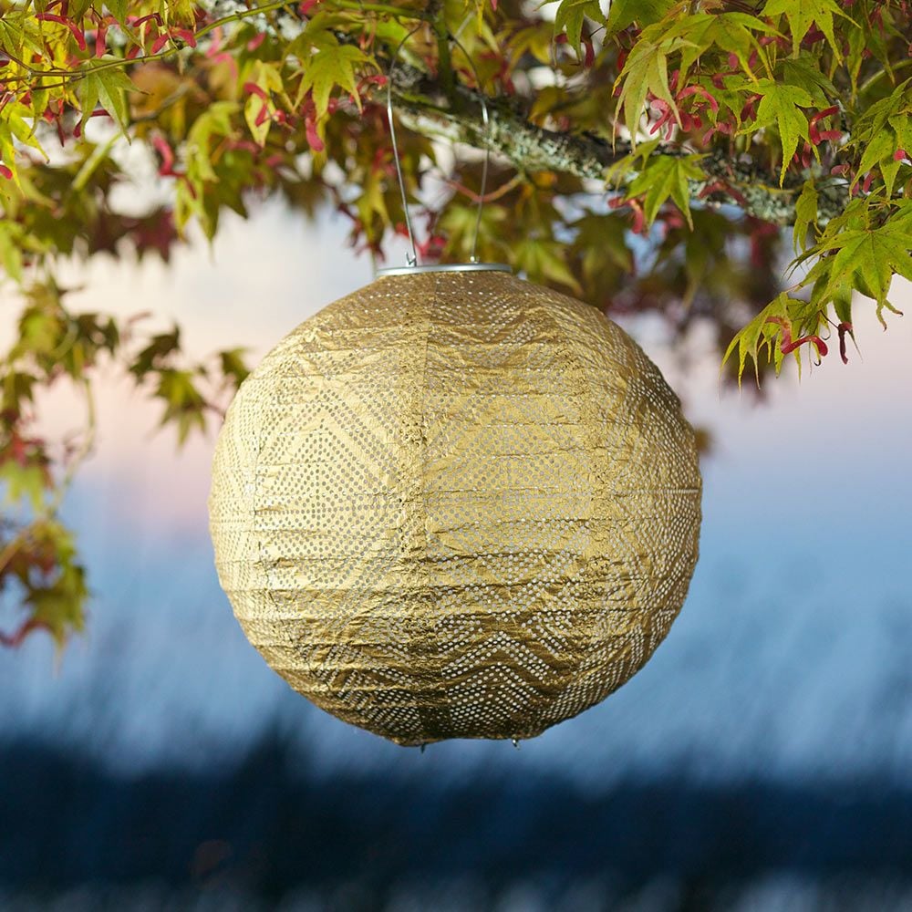 Radiant Solar Globe Lantern - large, bronze