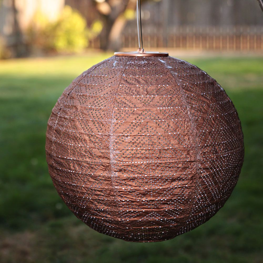 Radiant Solar Globe Lantern - large, copper | White Flower ...