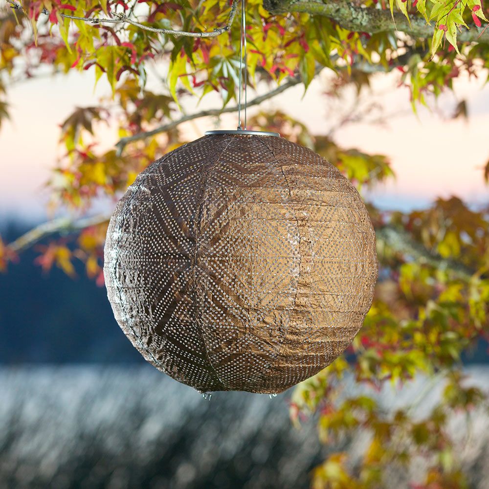 Radiant Solar Globe Lantern - large, copper