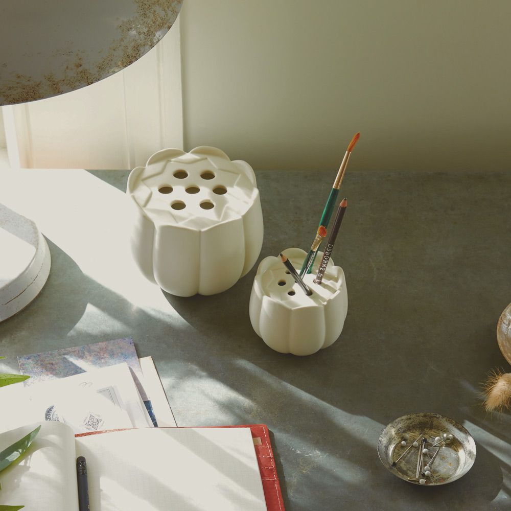 VintageInspired Floral Frog Vase White Flower Farm