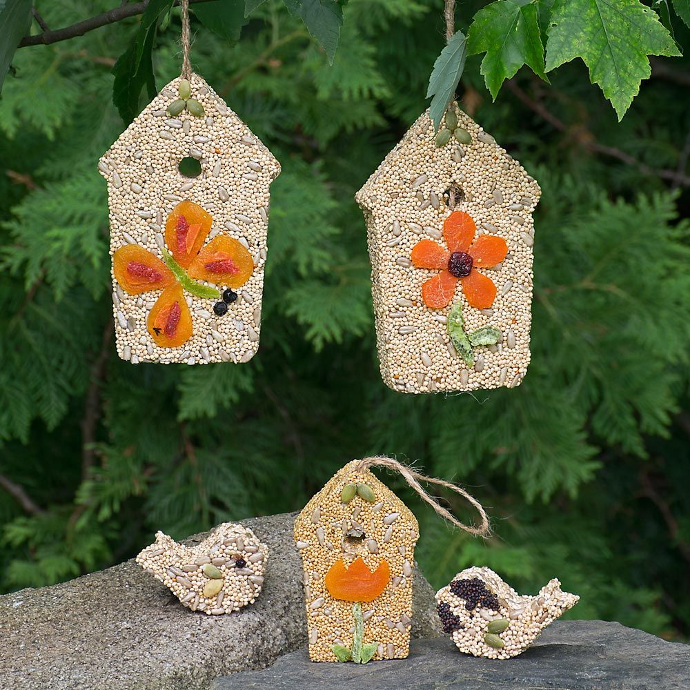 Set of Birdhouses and Seed Birds White Flower Farm