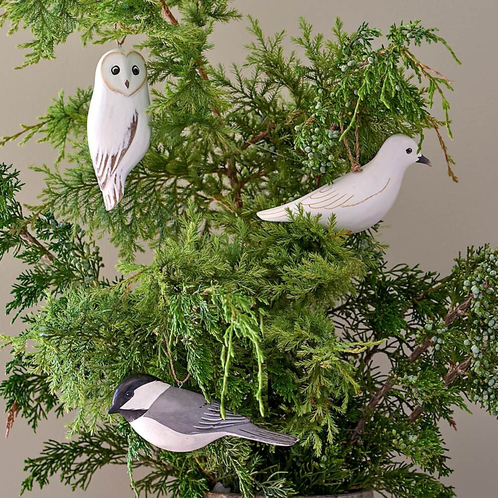 Wooden bird garden ornaments