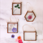  Flower Press Ornaments - set of 4
