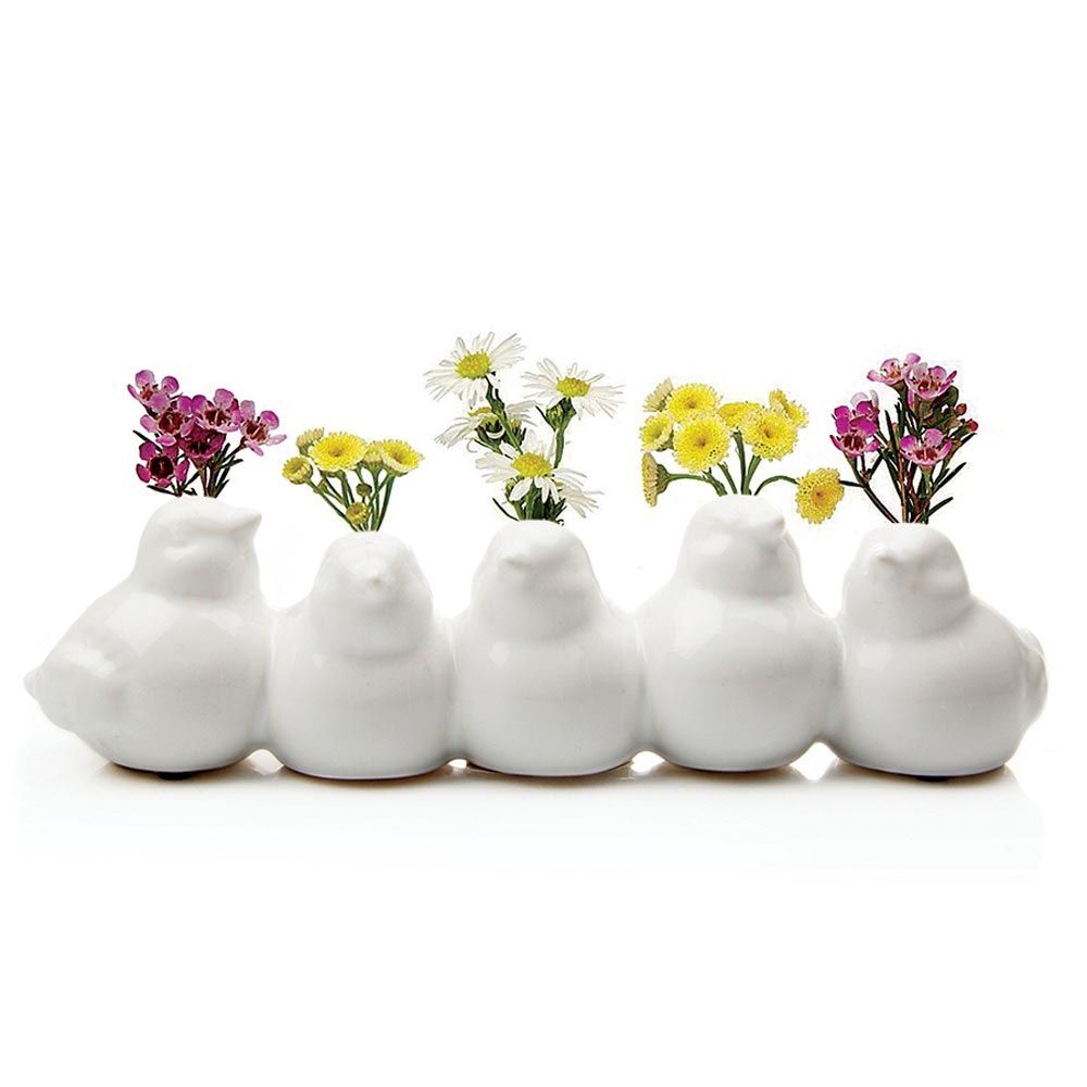 Birds of a Feather Ceramic Vase White Flower Farm