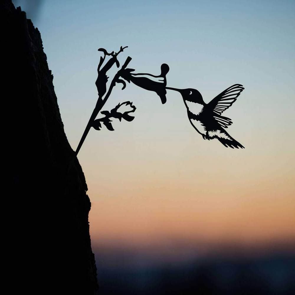 Decorative Metal Hummingbird Silhouette