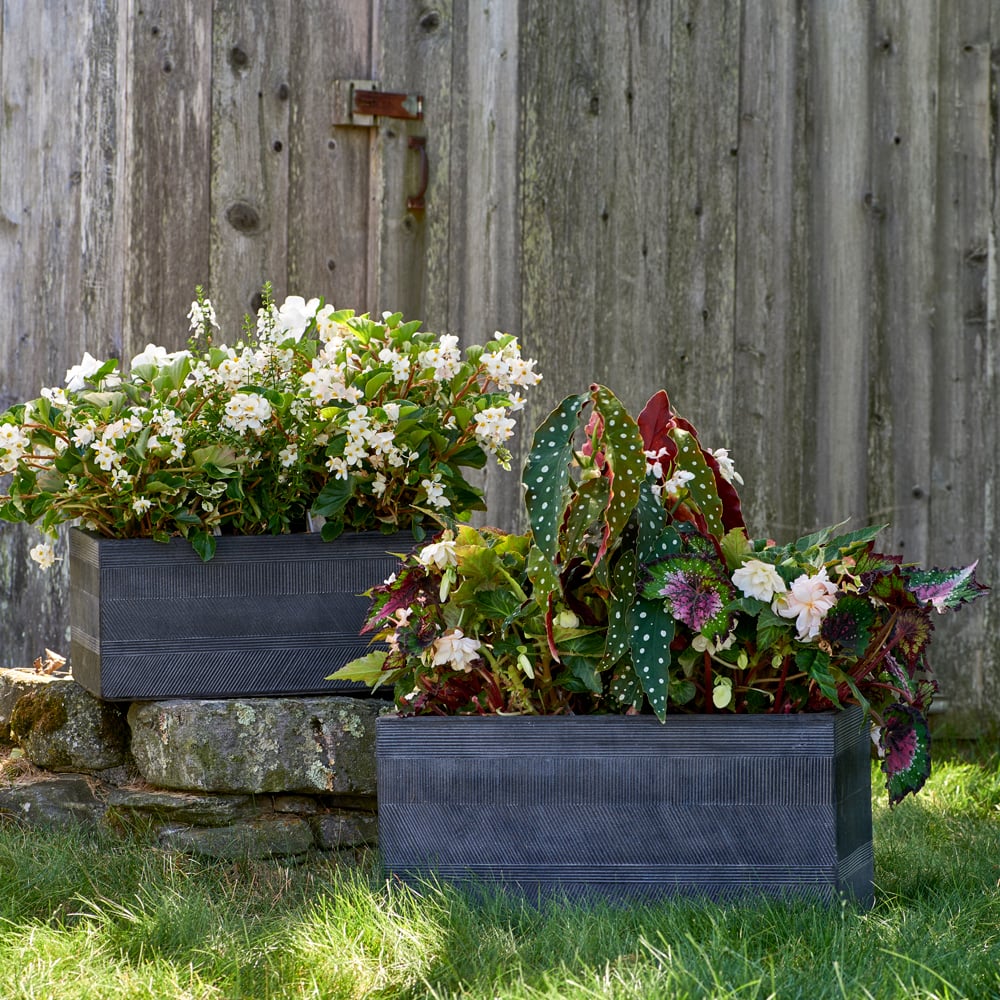 Barcelona Rectangle Planters, black