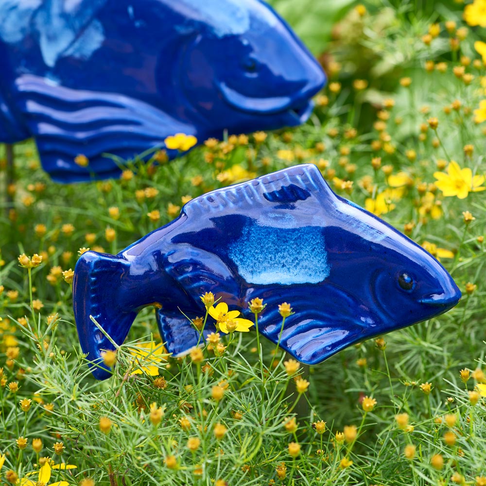 Cobalt Ceramic Fish