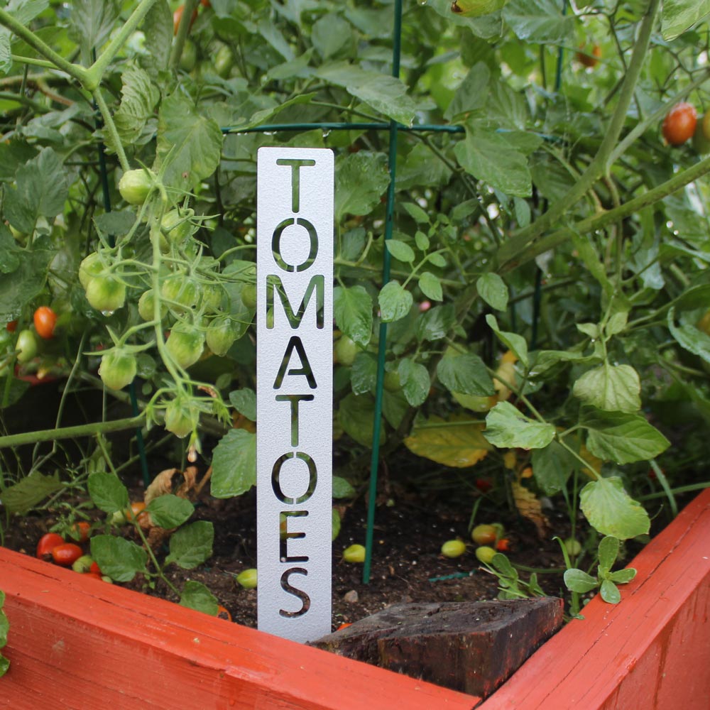 Stenciled Vegetable Marker Stakes