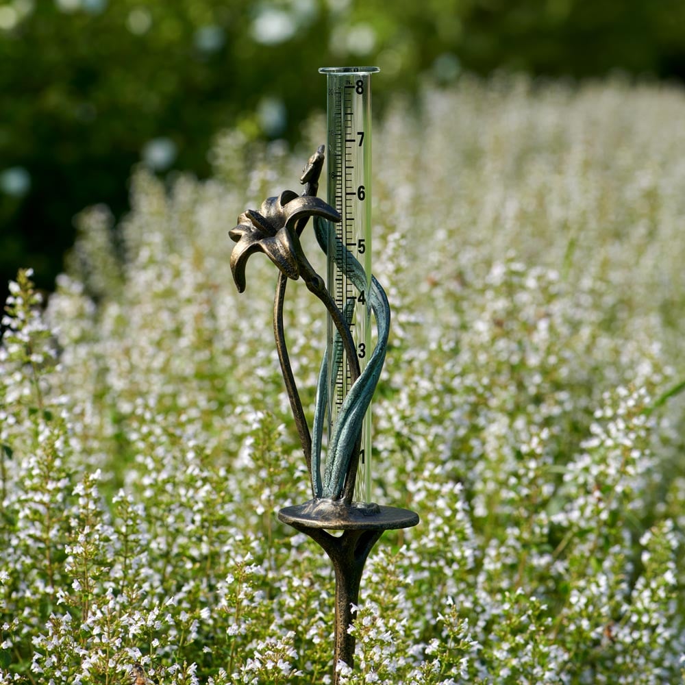 Flower and Bee Rain Gauge