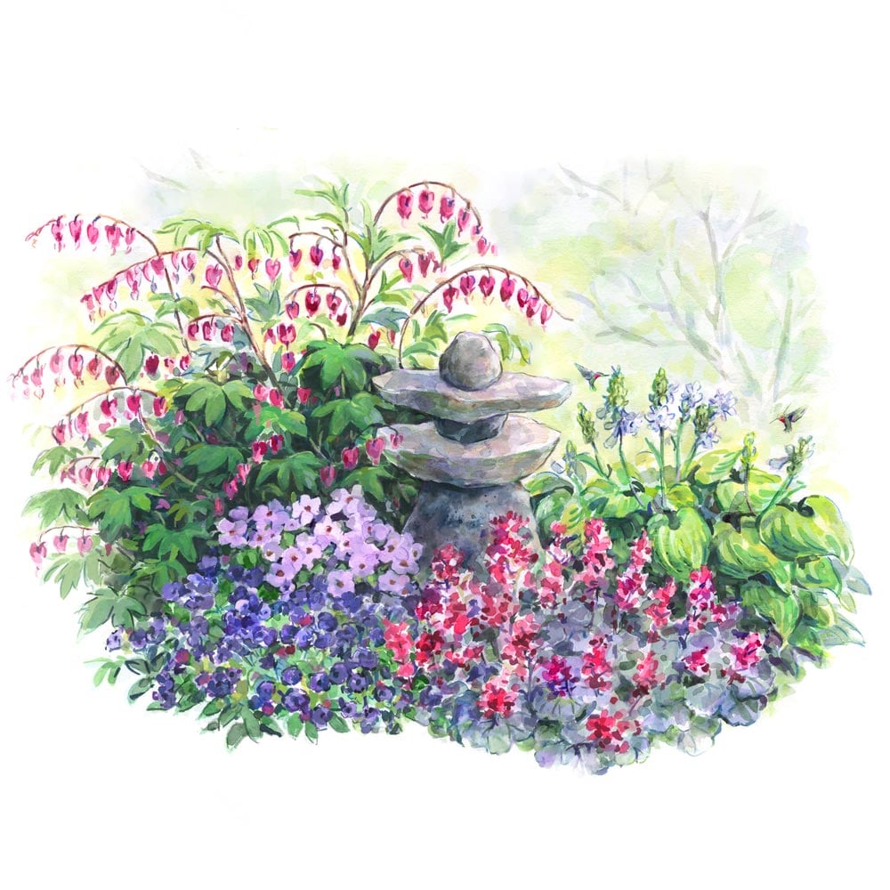 Floral Hummingbird Garden