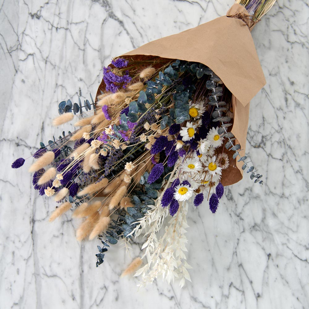 Bleached Mixed Dried Flowers, Dried Flower Bouquet