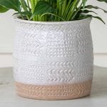  Geo Etched Ceramic Pot