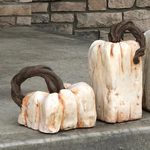  Stone Square Pumpkin Pair