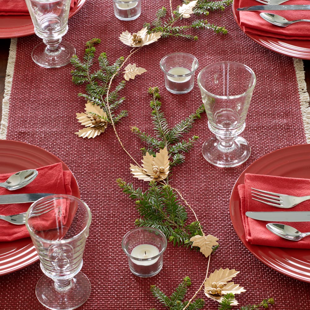 Holly and Berries Metal Garland