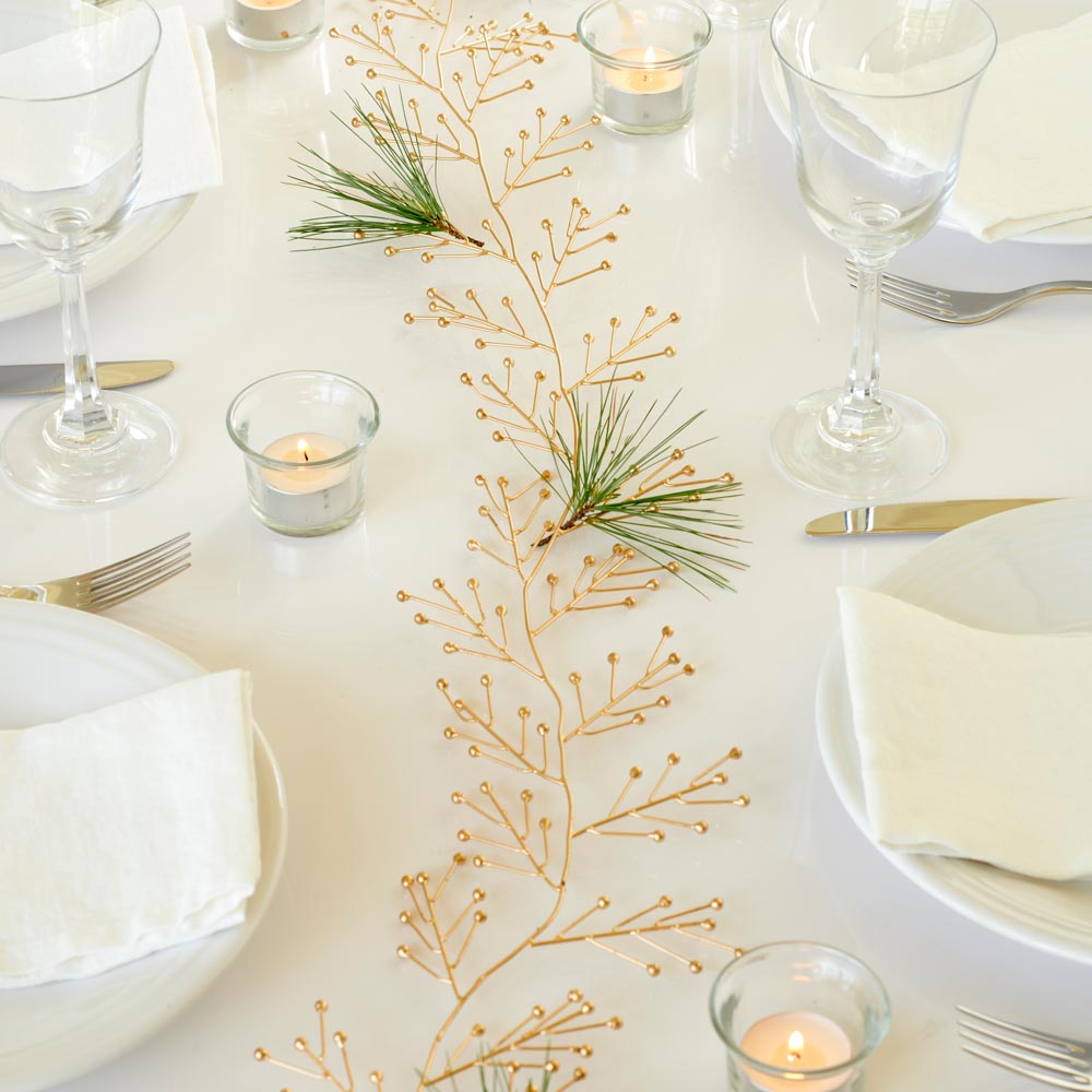 Golden Sprigs Holiday Garland