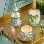  Etched Mercury Glass Balsam & Cedar Tree Candle