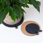  Cork and Felt Plant Trivet Set