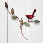  Red Bird Copper Wall Art