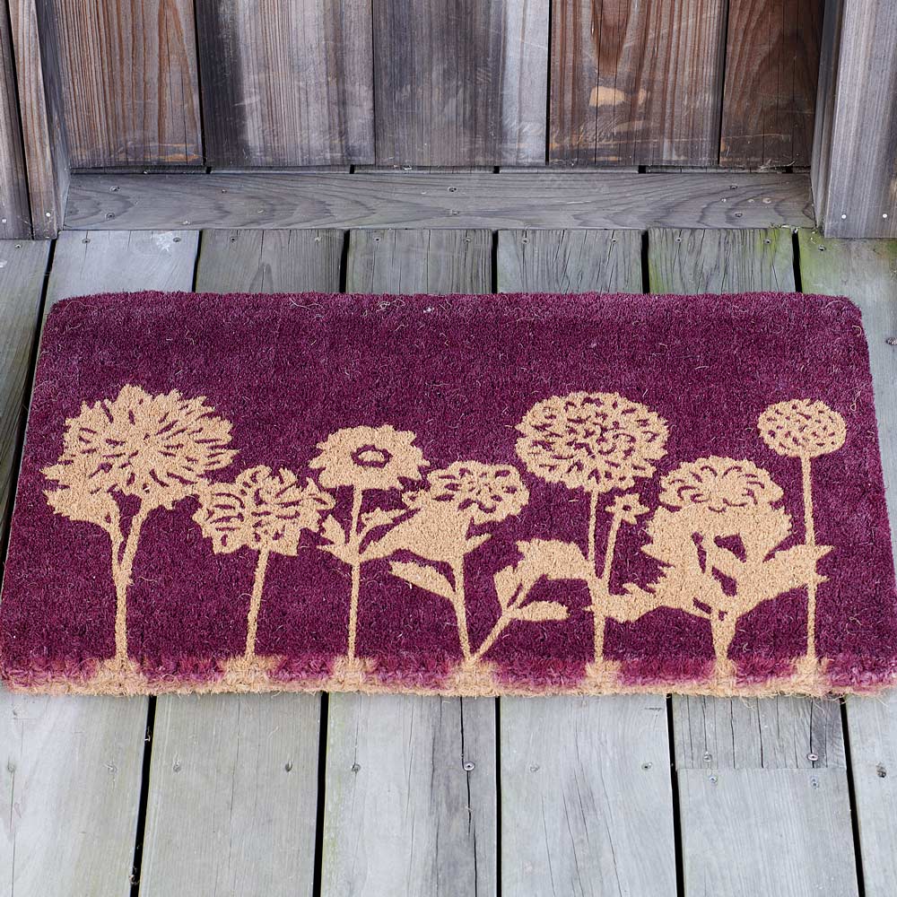 Delightful Dahlias Outdoor Mat