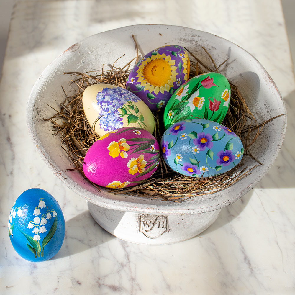 Hand-Painted Floral Eggs