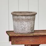 Tuscan Gray Pot and Saucer 10